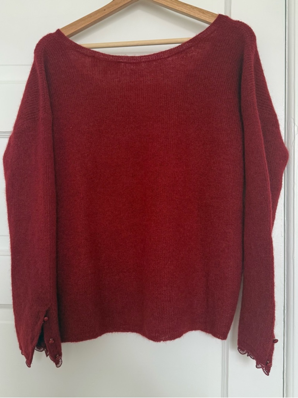 Sezane Nicky Sweater in Raspberry - Picture 7 of 9